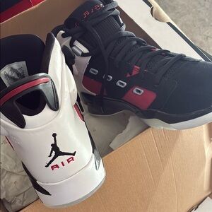 Air Jordan Black and Red Sneakers